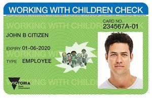 Working with Children Check Card